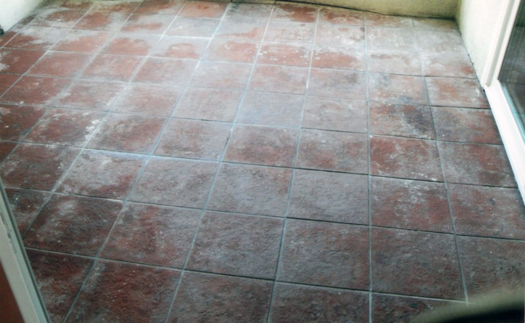 Ceramic Tile Patio Newport Beach Before 2