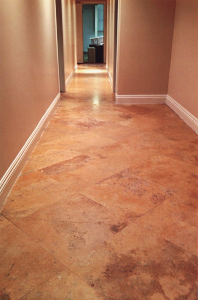 Corona Del Mar Newport Beach Travertine Floor After 3