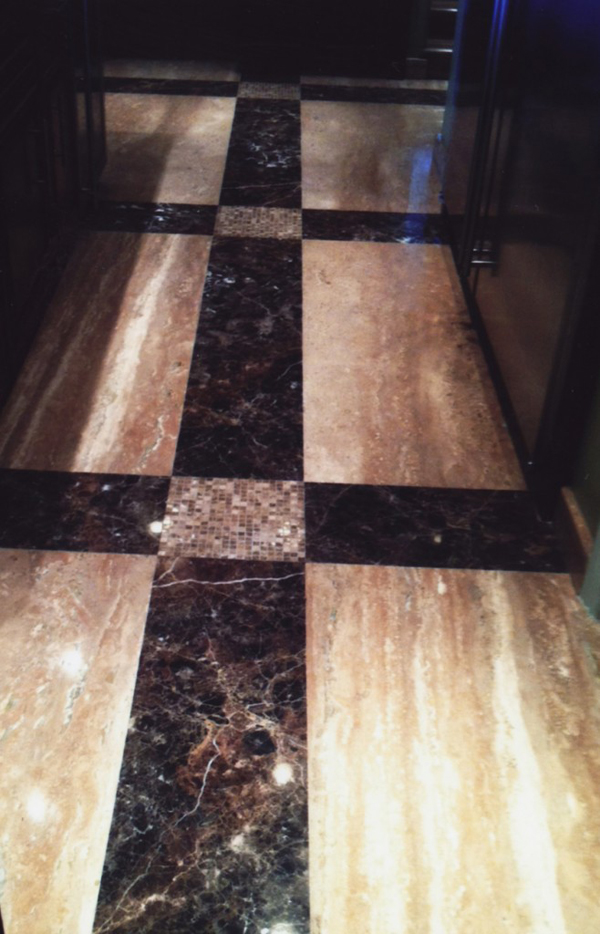 Newport Beach Polished Travertine Floor After 3