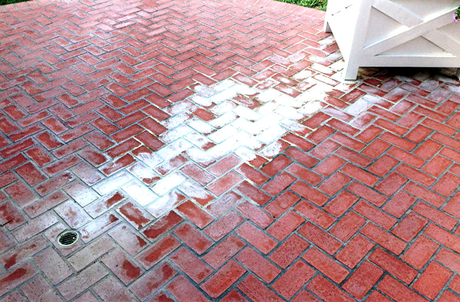 Brick Patio – Harbor Island – Before 1